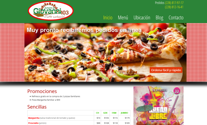 pizzas giovanni